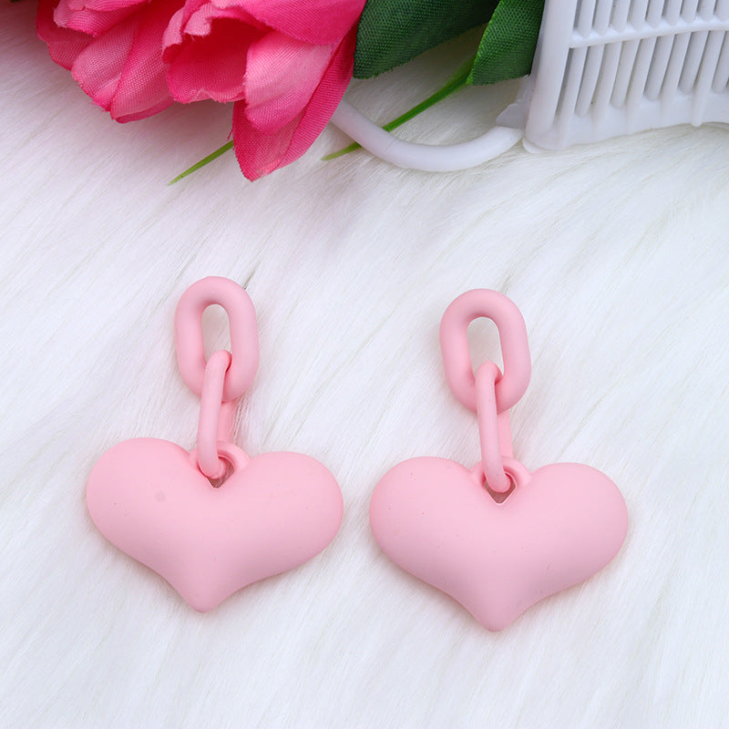 Wholesale Valentine's Day Love Spray Painted Acrylic Earrings